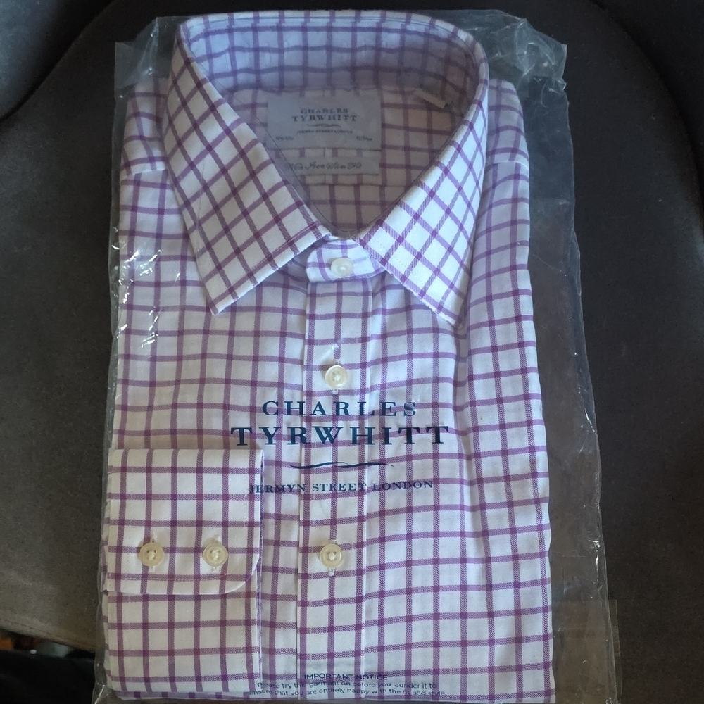 Charles Tyrwhitt Purple Check Men's Shirt